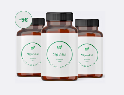 MigraVital - Magnesium, B2, B6, Q10 - Vorteilsset